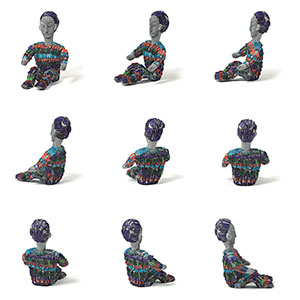 Nek Chand, Figur, ohne Titel, produziert 1997 als Teil einer Gruppe von Skulpturen