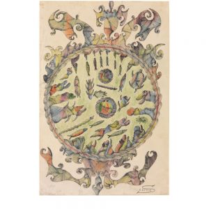 Scottie Wilson, ohne Titel, circa 1940